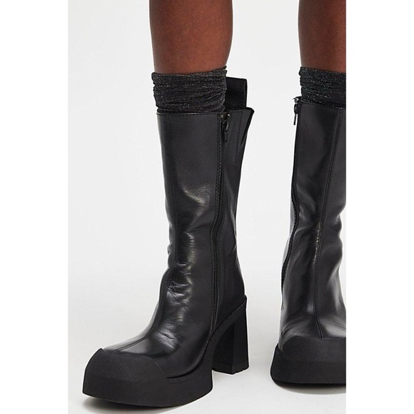 New Miista E8 Sibylle Boots Black Leather Platform US 6.5 // EUR 37 - Picture 9 of 11